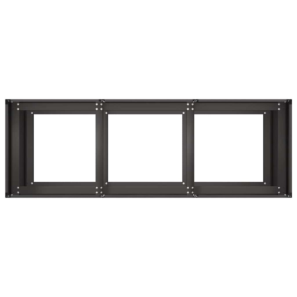 vidaXL Ζαρντινιέρα Μαύρη 120x40x80 εκ. από Χάλυβα Ψυχρής Έλασης