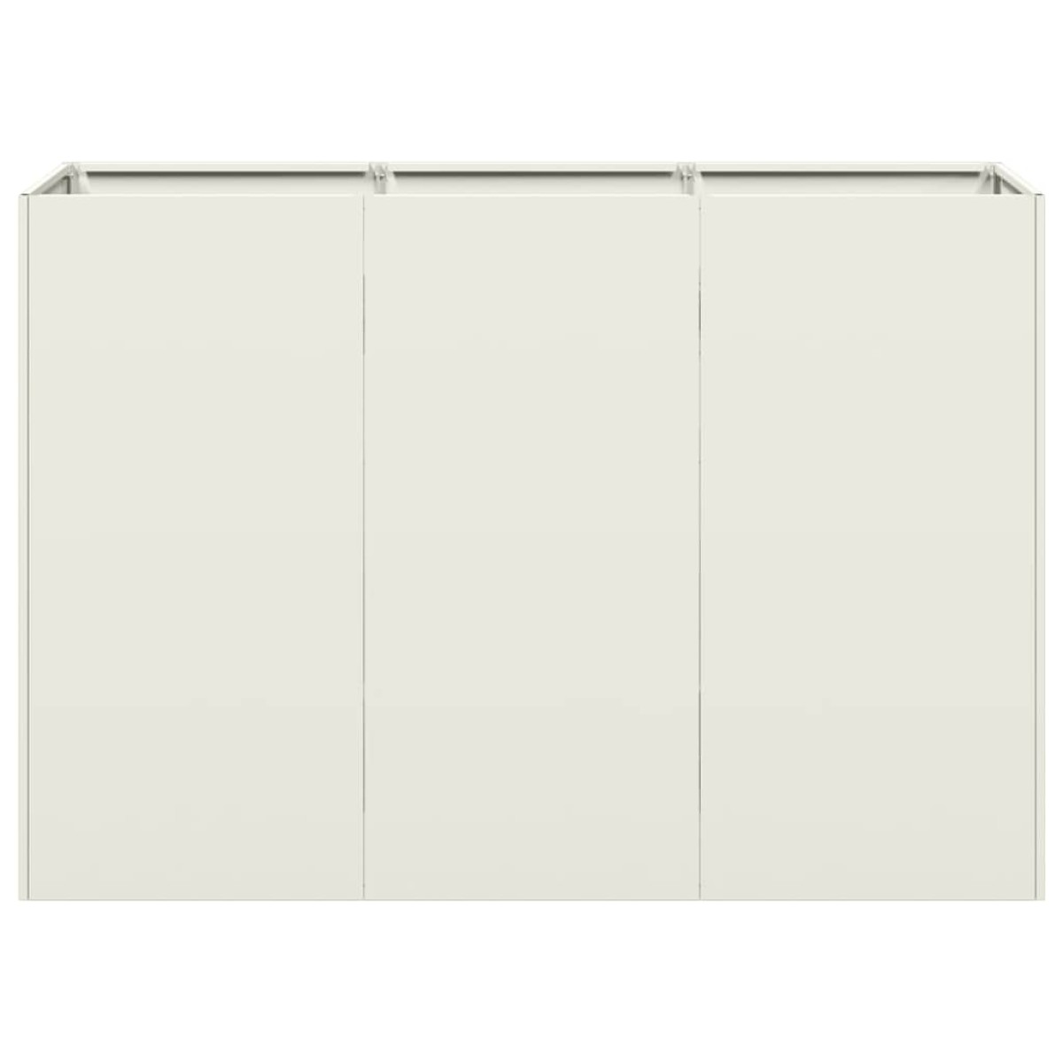 vidaXL Ζαρντινιέρα Λευκή 120x40x80 εκ. από Χάλυβα Ψυχρής Έλασης