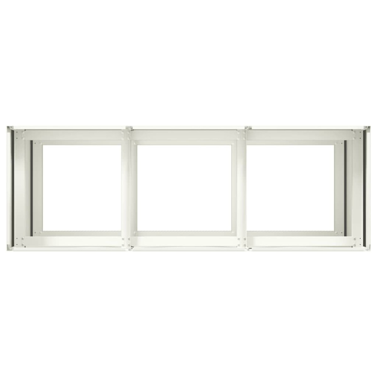 vidaXL Ζαρντινιέρα Λευκή 120x40x80 εκ. από Χάλυβα Ψυχρής Έλασης