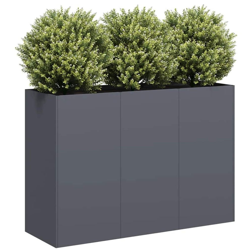 vidaXL Ζαρντινιέρα Ανθρακί 120x40x80 εκ. από Χάλυβα Ψυχρής Έλασης