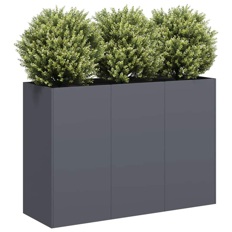 vidaXL Ζαρντινιέρα Ανθρακί 120x40x80 εκ. από Χάλυβα Ψυχρής Έλασης