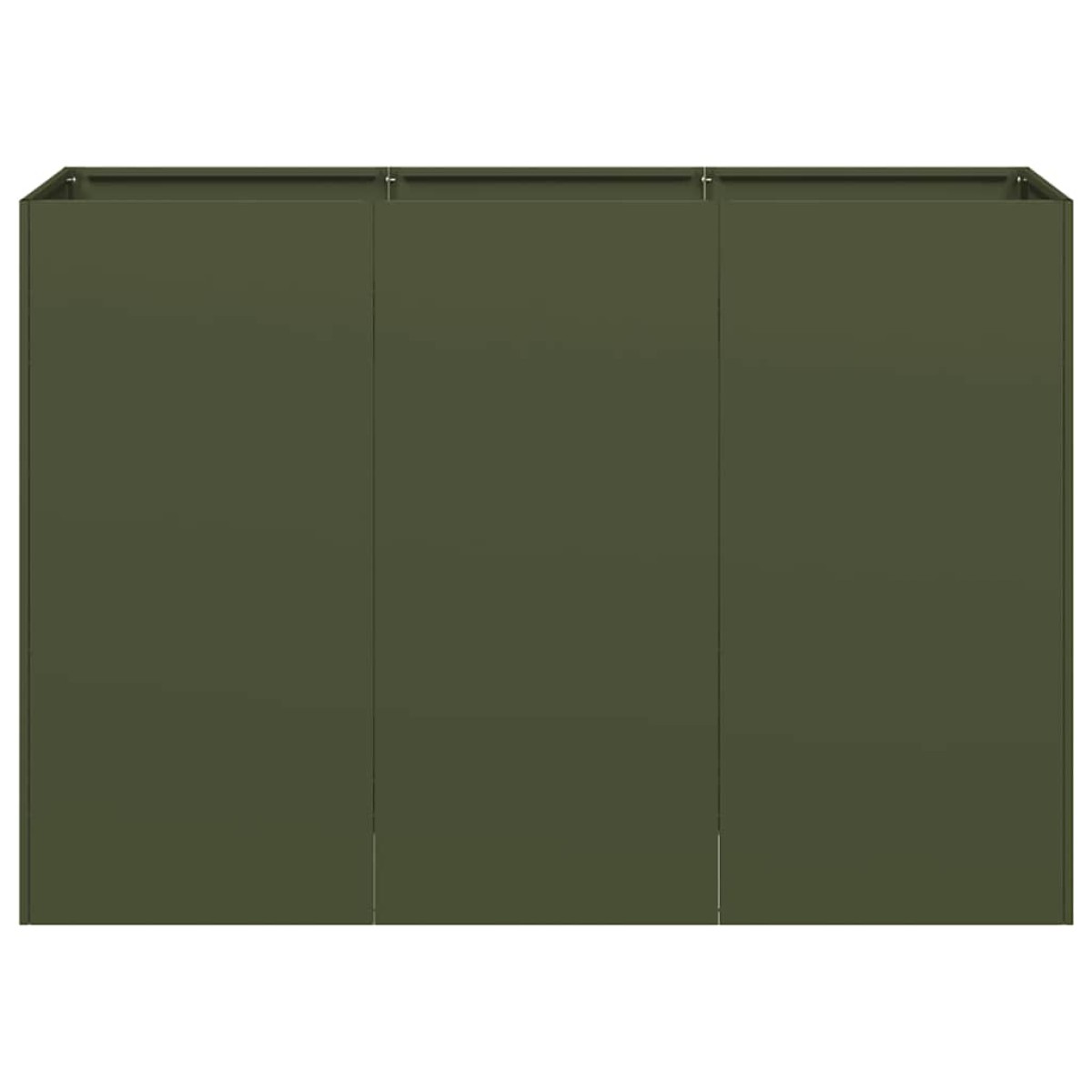 vidaXL Ζαρντινιέρα Λαδί 120x40x80 εκ. από Χάλυβα Ψυχρής Έλασης