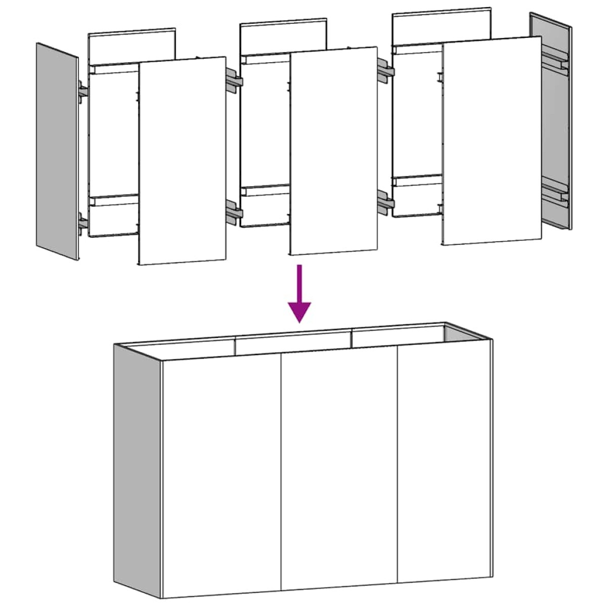 vidaXL Ζαρντινιέρα 120x40x80 εκ. από Γαλβανισμένο Ατσάλι
