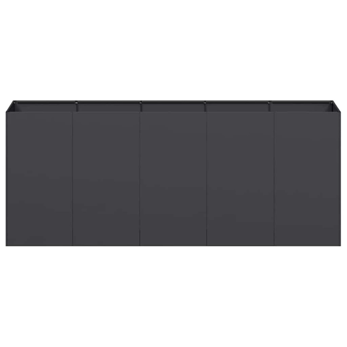 vidaXL Ζαρντινιέρα Μαύρη 200x40x80 εκ. από Χάλυβα Ψυχρής Έλασης