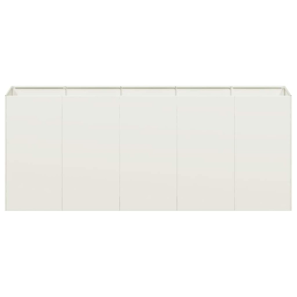 vidaXL Ζαρντινιέρα Λευκή 200x40x80 εκ. από Χάλυβα Ψυχρής Έλασης