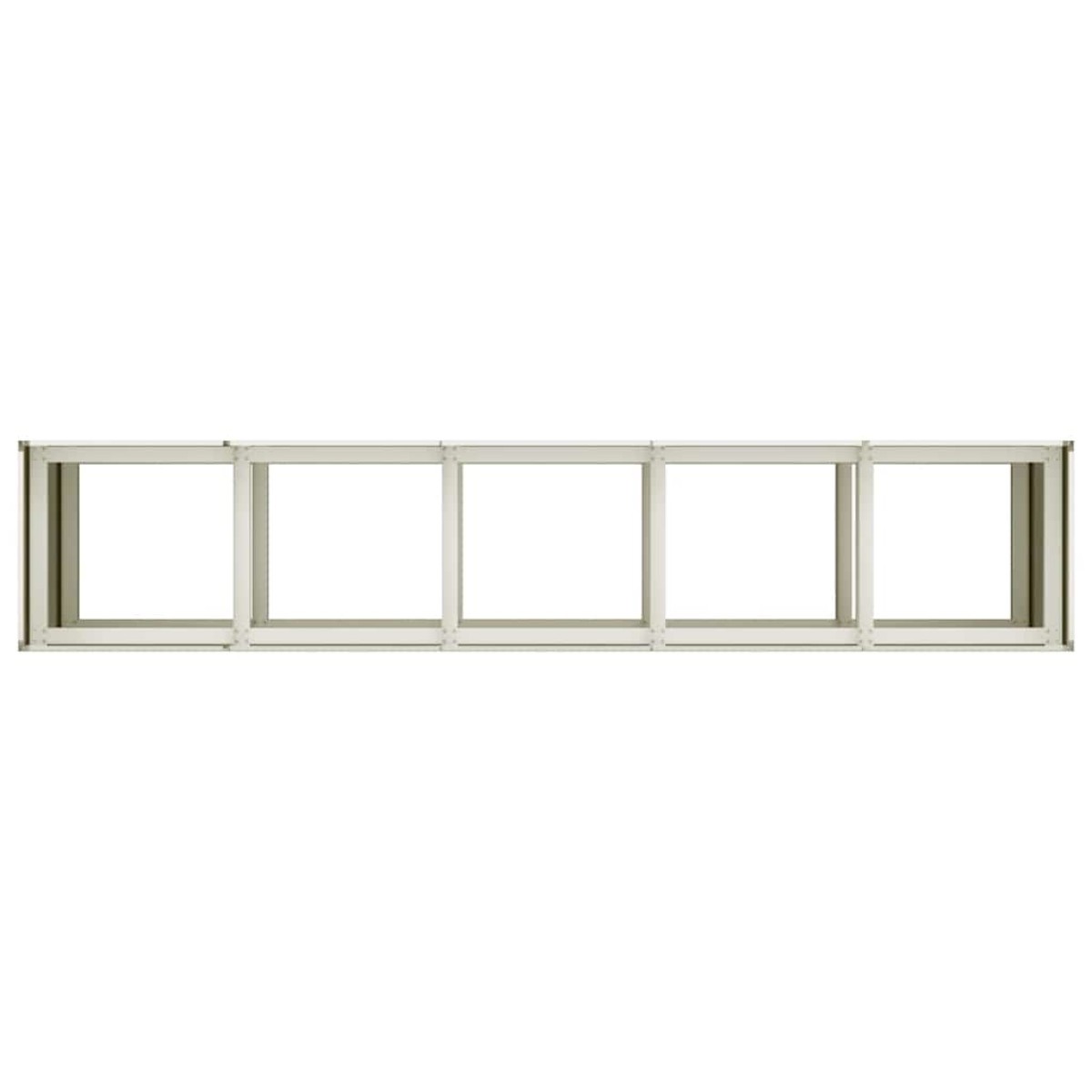 vidaXL Ζαρντινιέρα Λευκή 200x40x80 εκ. από Χάλυβα Ψυχρής Έλασης