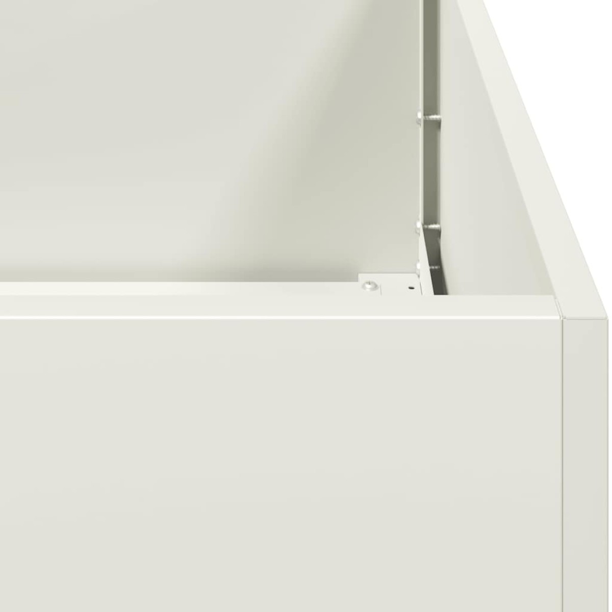 vidaXL Ζαρντινιέρα Λευκή 200x40x80 εκ. από Χάλυβα Ψυχρής Έλασης