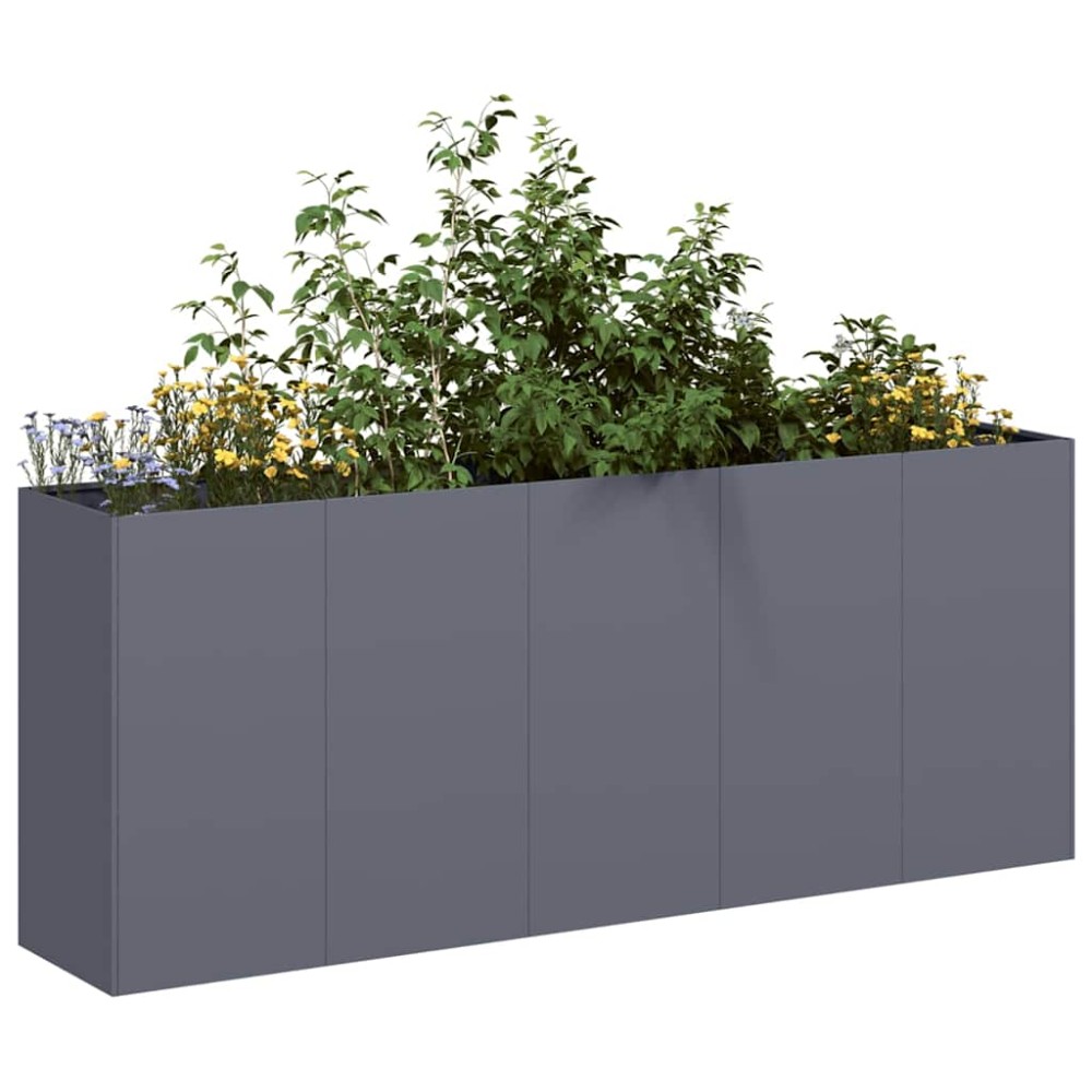 vidaXL Ζαρντινιέρα Ανθρακί 200x40x80 εκ. από Χάλυβα Ψυχρής Έλασης