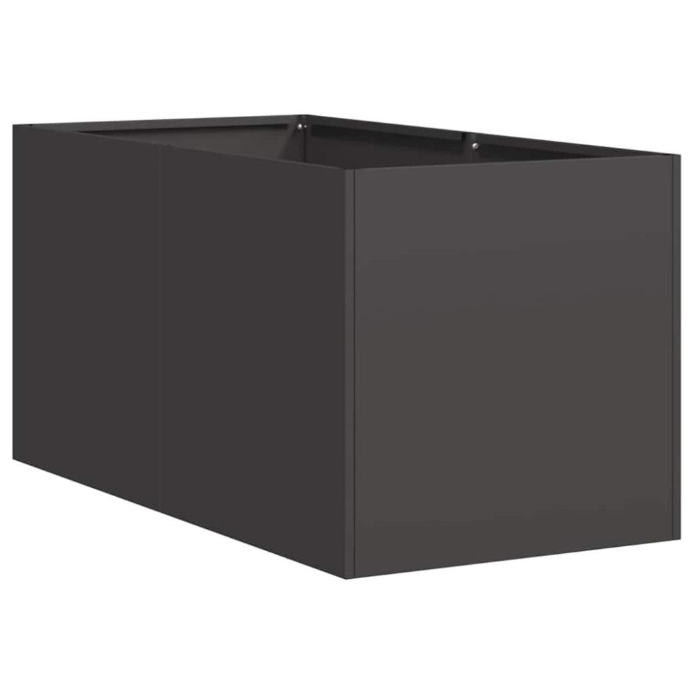 vidaXL Ζαρντινιέρα Μαύρη 40x80x40 εκ. από Χάλυβα Ψυχρής Έλασης