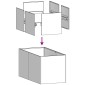 vidaXL Ζαρντινιέρα Λευκή 40x80x40 εκ. από Χάλυβα Ψυχρής Έλασης