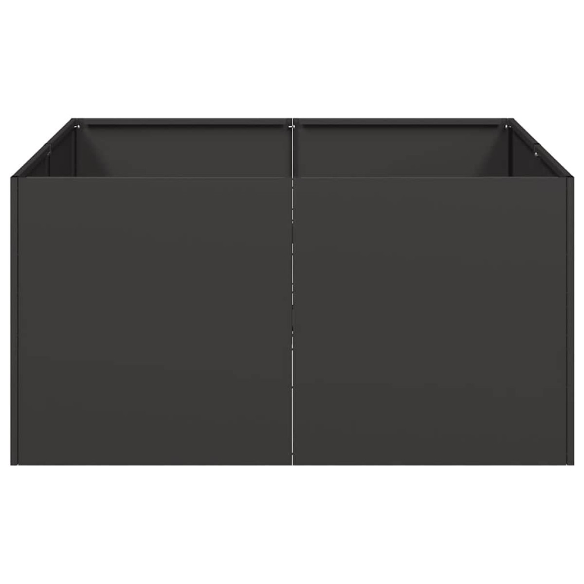 vidaXL Ζαρντινιέρα Μαύρη 80x80x40 εκ. από Χάλυβα Ψυχρής Έλασης