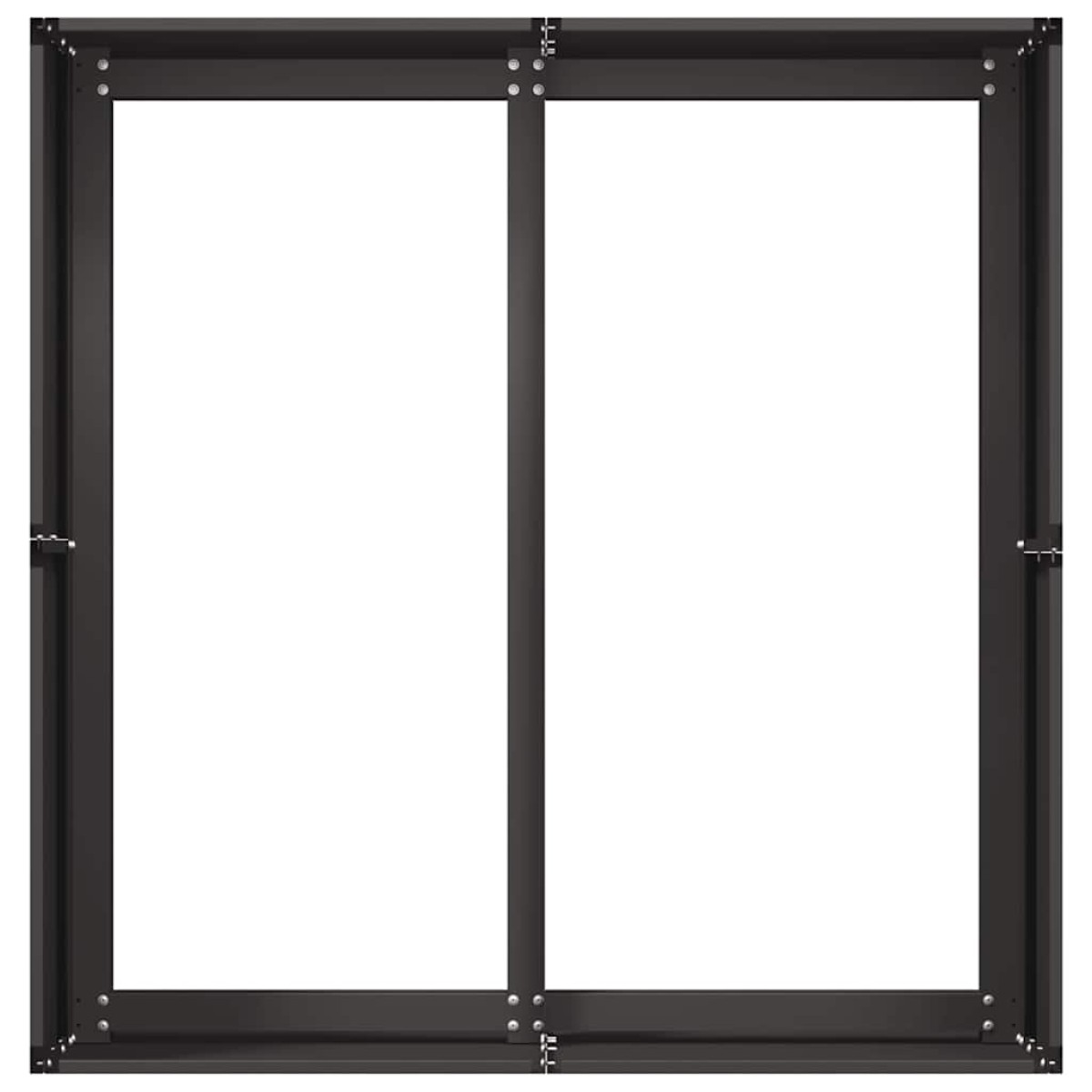 vidaXL Ζαρντινιέρα Μαύρη 80x80x40 εκ. από Χάλυβα Ψυχρής Έλασης