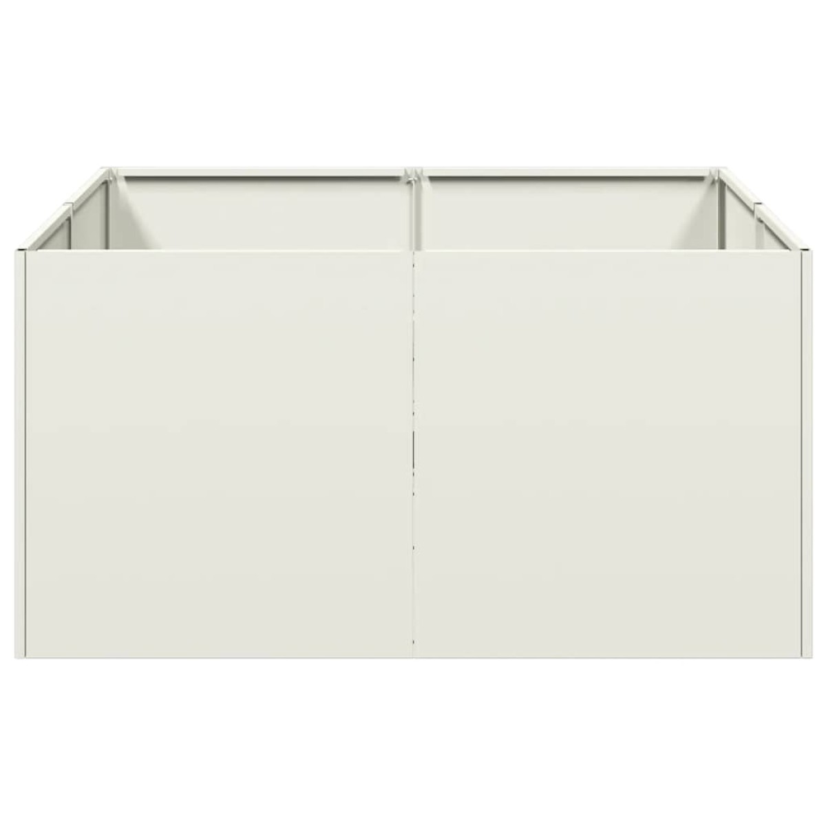 vidaXL Ζαρντινιέρα Λευκή 80x80x40 εκ. από Χάλυβα Ψυχρής Έλασης