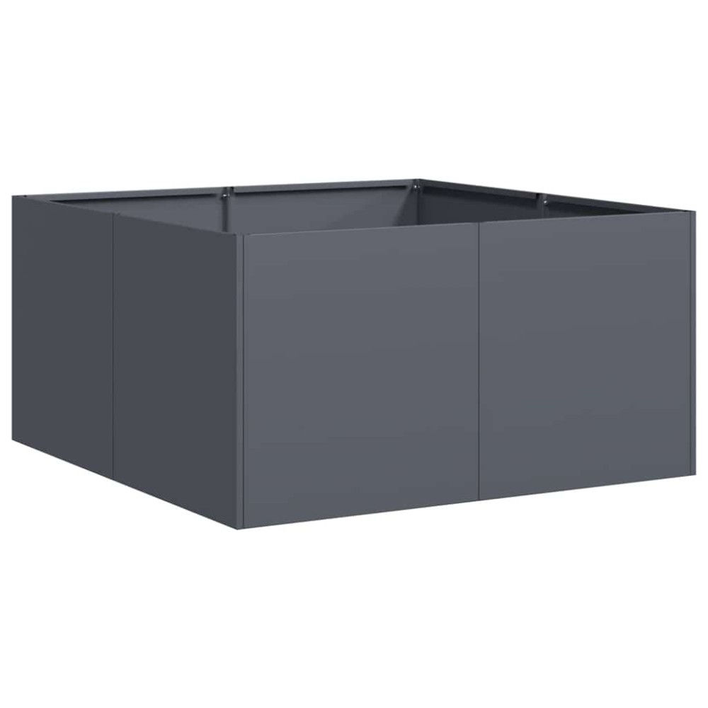 vidaXL Ζαρντινιέρα Ανθρακί 80x80x40 εκ. από Χάλυβα Ψυχρής Έλασης