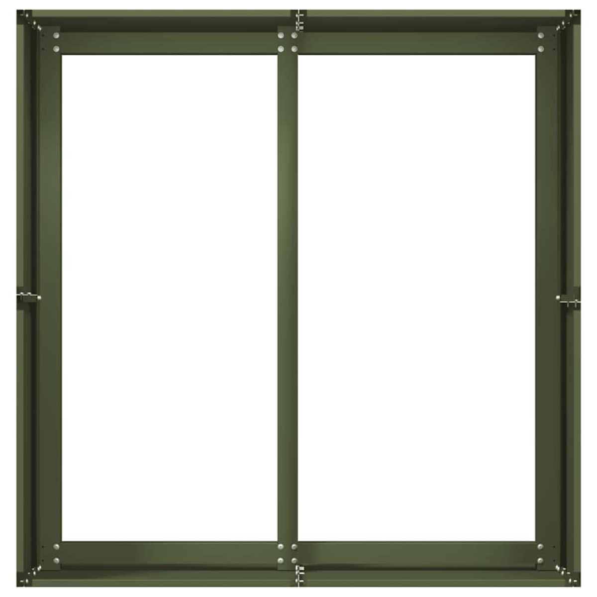 vidaXL Ζαρντινιέρα Λαδί 80x80x40 εκ. από Χάλυβα Ψυχρής Έλασης