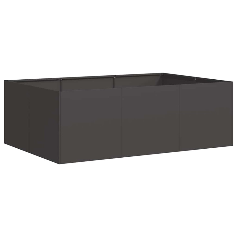 vidaXL Ζαρντινιέρα Μαύρη 120x80x40 εκ. από Χάλυβα