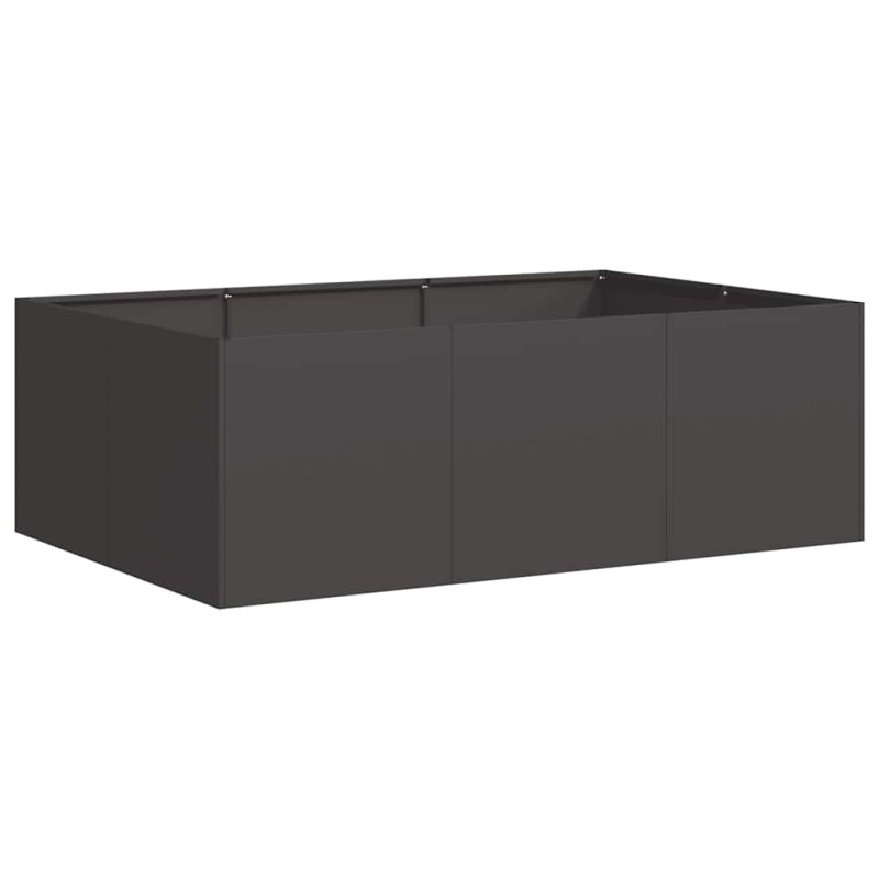 vidaXL Ζαρντινιέρα Μαύρη 120x80x40 εκ. από Χάλυβα