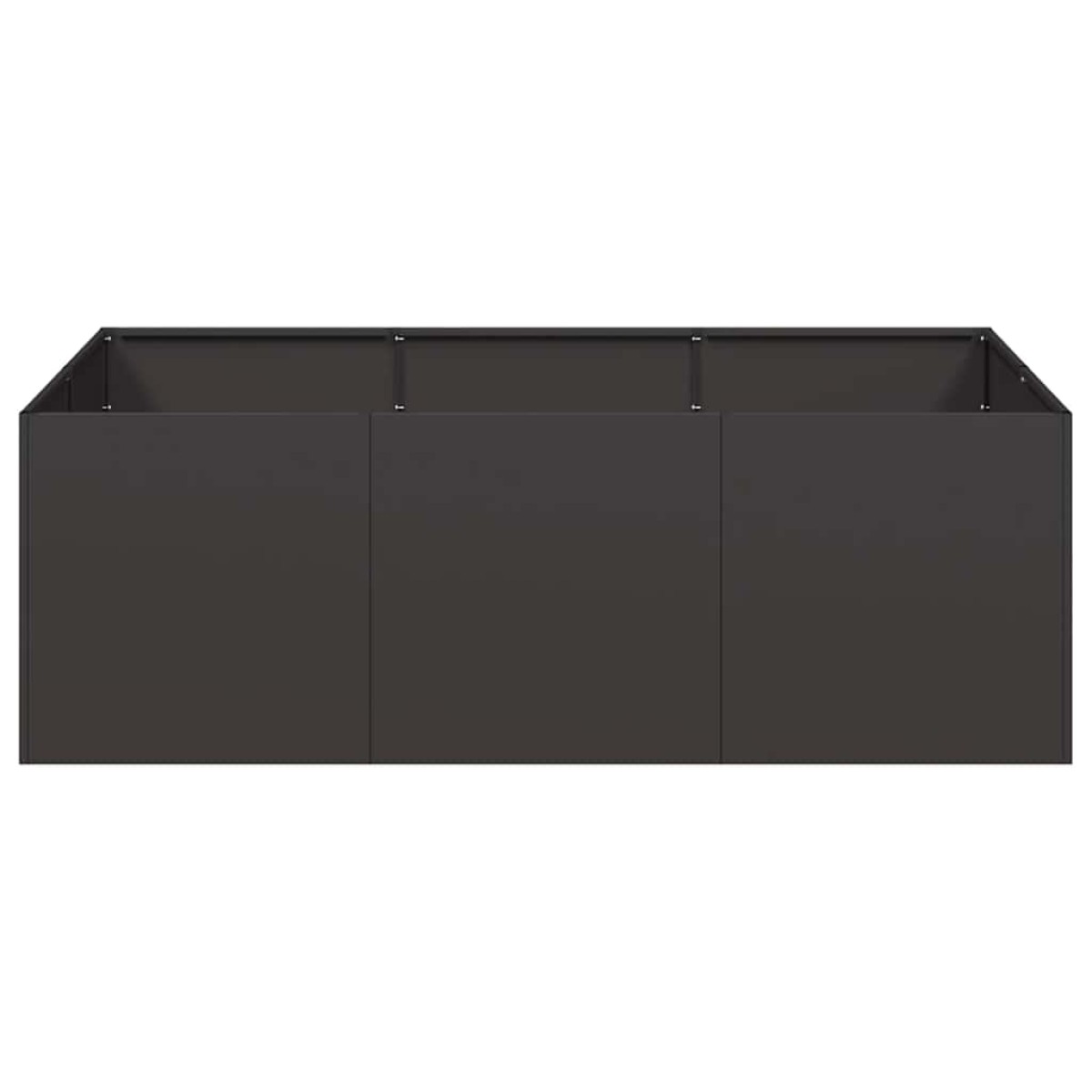 vidaXL Ζαρντινιέρα Μαύρη 120x80x40 εκ. από Χάλυβα