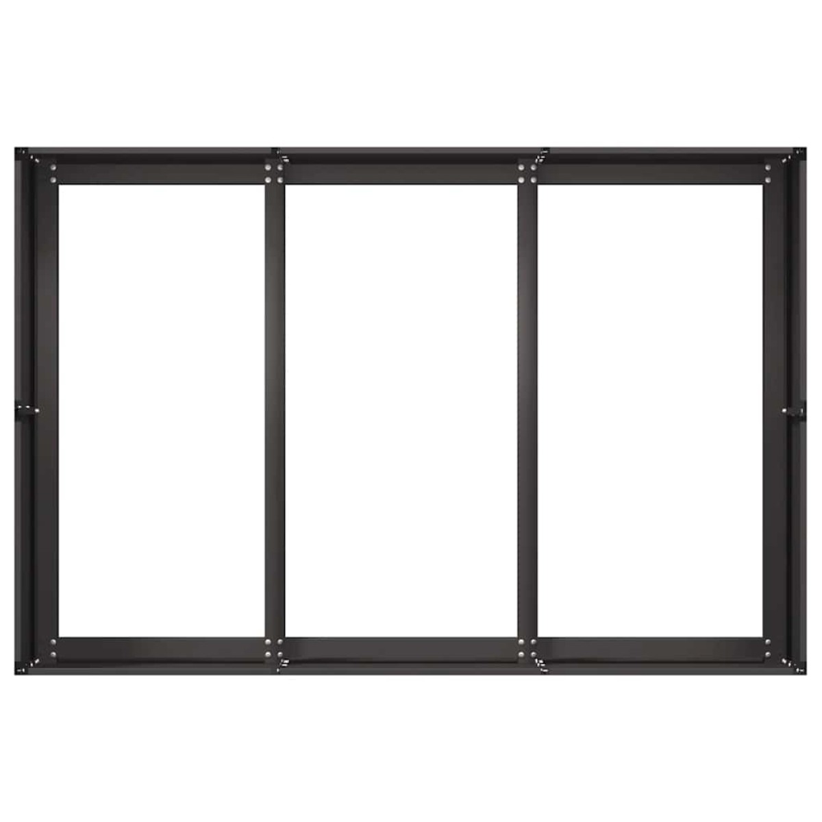 vidaXL Ζαρντινιέρα Μαύρη 120x80x40 εκ. από Χάλυβα