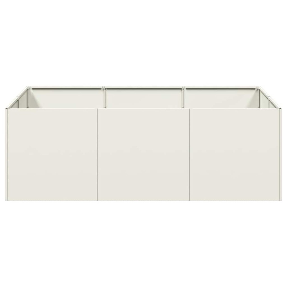 vidaXL Ζαρντινιέρα Λευκή 120x80x40 εκ. από Χάλυβα