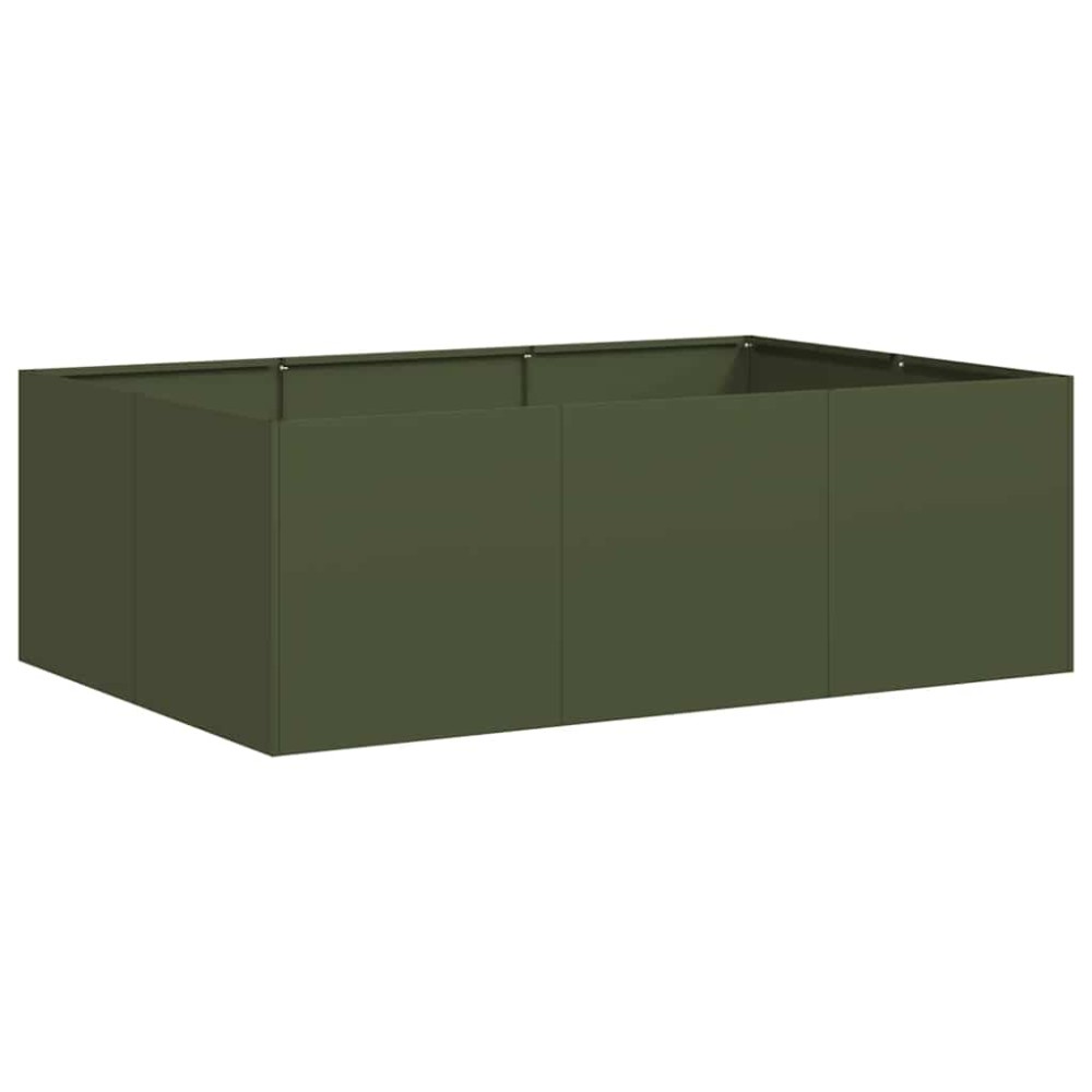 vidaXL Ζαρντινιέρα Λαδί 120x80x40 εκ. από Χάλυβα