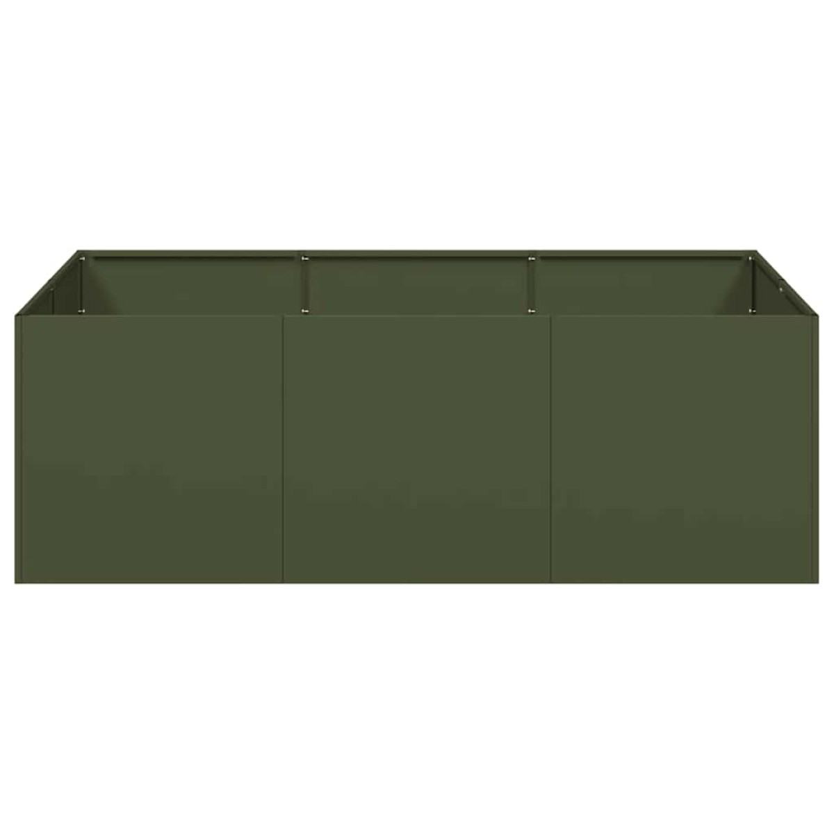 vidaXL Ζαρντινιέρα Λαδί 120x80x40 εκ. από Χάλυβα