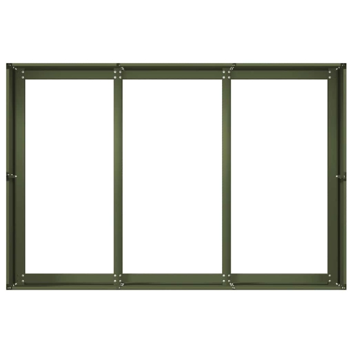 vidaXL Ζαρντινιέρα Λαδί 120x80x40 εκ. από Χάλυβα