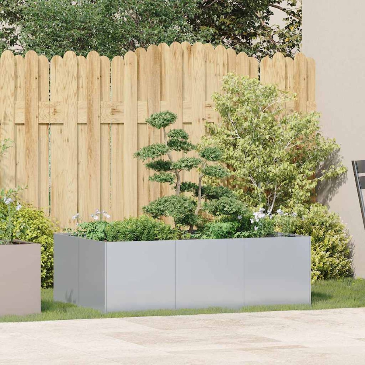 vidaXL Ζαρντινιέρα 120x80x40 εκ. από Γαλβανισμένο Ατσάλι