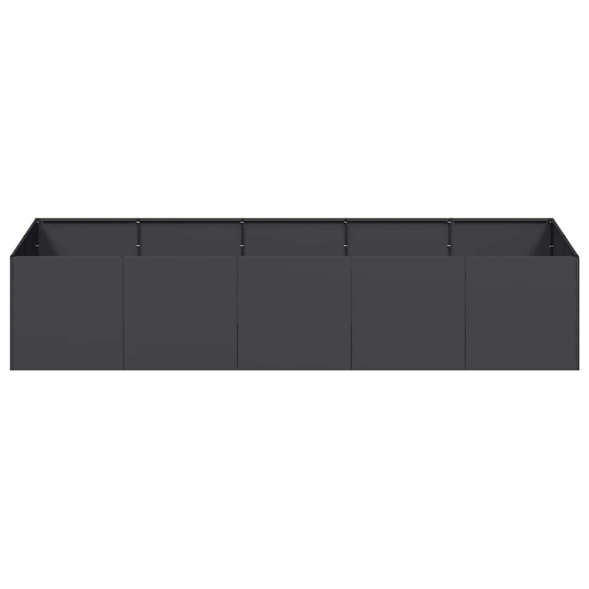 vidaXL Ζαρντινιέρα Μαύρη 200x80x40 εκ. από Χάλυβα