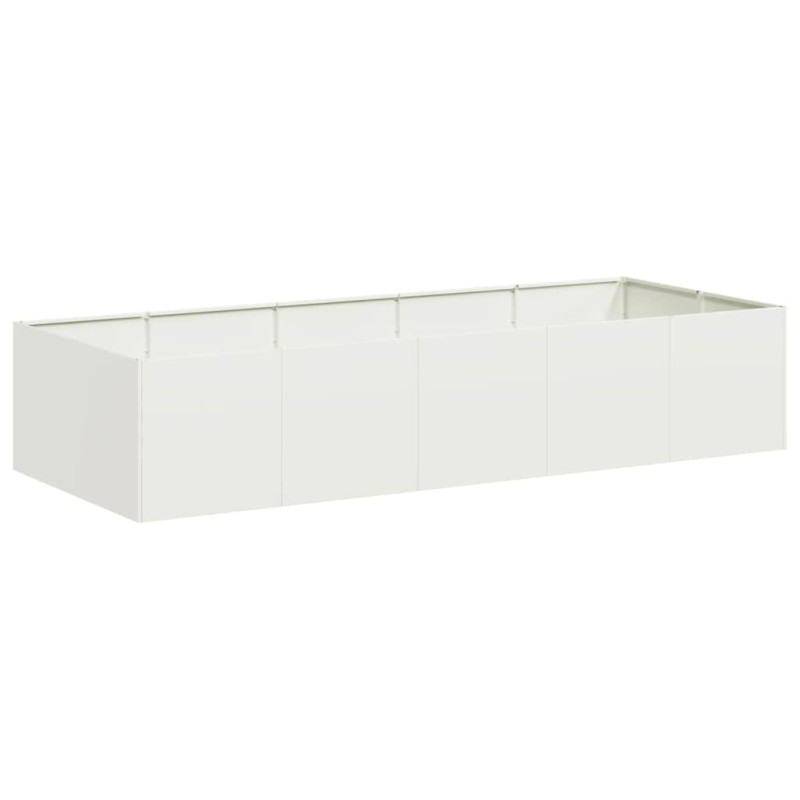 vidaXL Ζαρντινιέρα Λευκή 200x80x40 εκ. από Χάλυβα
