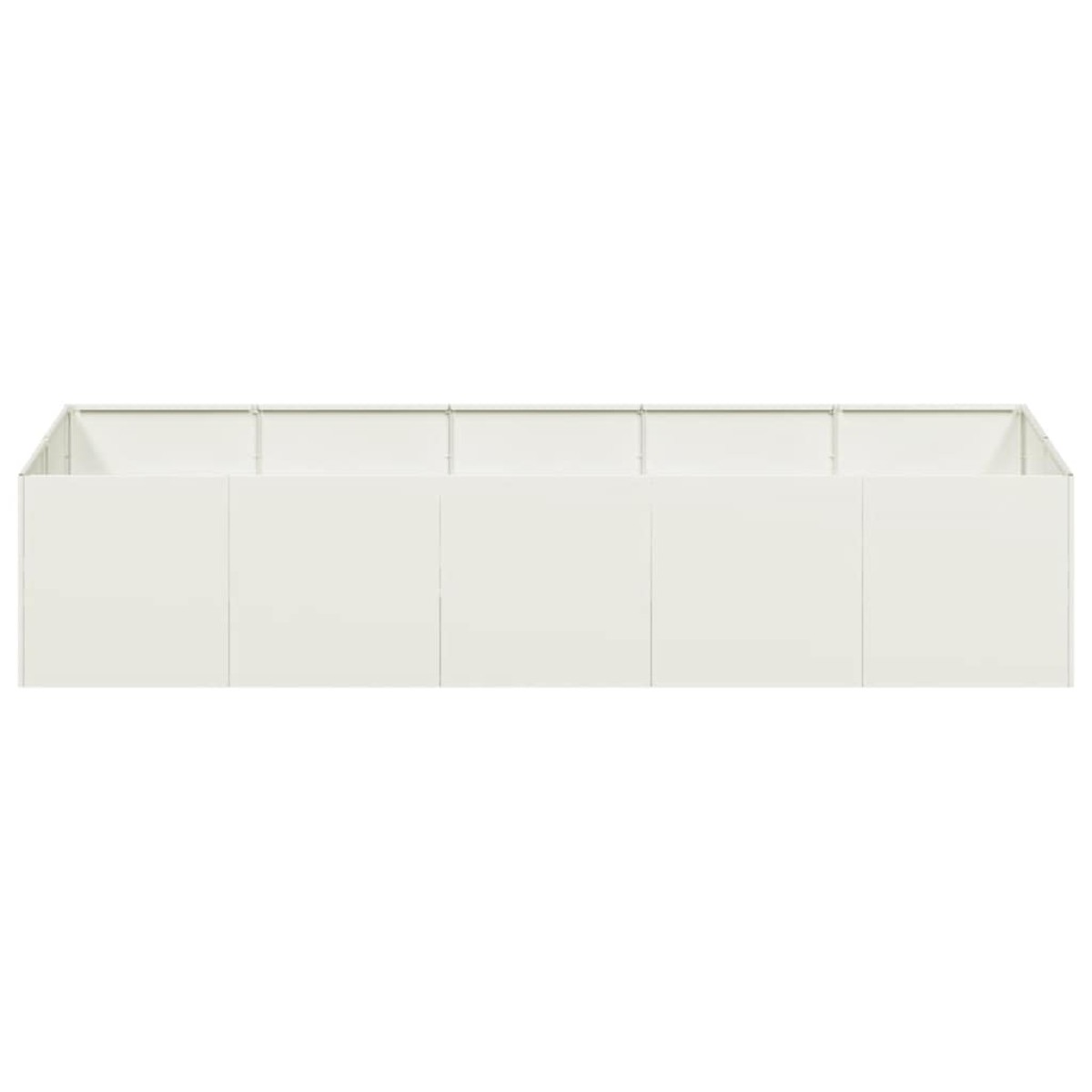 vidaXL Ζαρντινιέρα Λευκή 200x80x40 εκ. από Χάλυβα