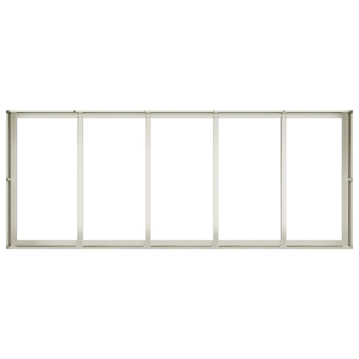vidaXL Ζαρντινιέρα Λευκή 200x80x40 εκ. από Χάλυβα