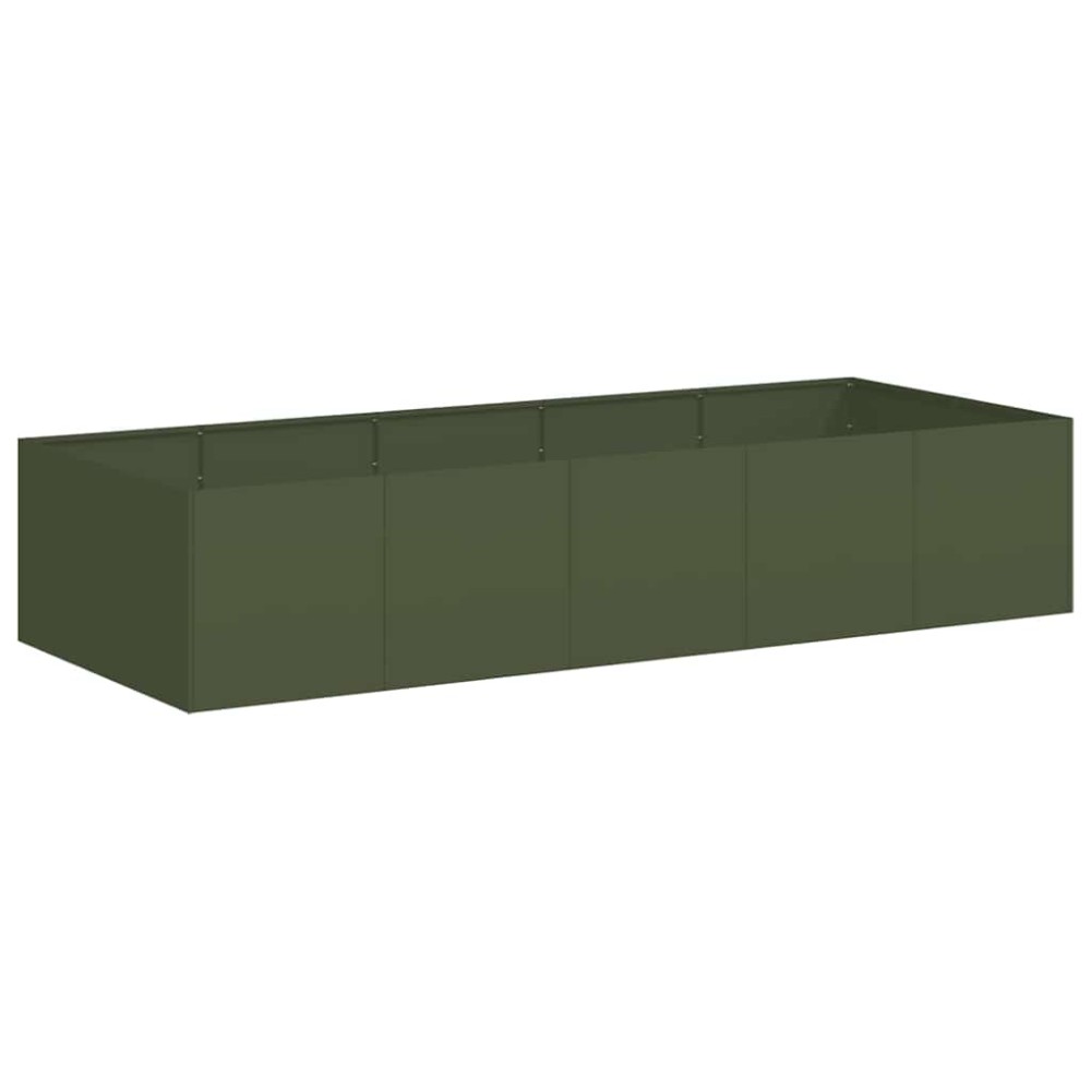 vidaXL Ζαρντινιέρα Λαδί 200x80x40 εκ. από Χάλυβα