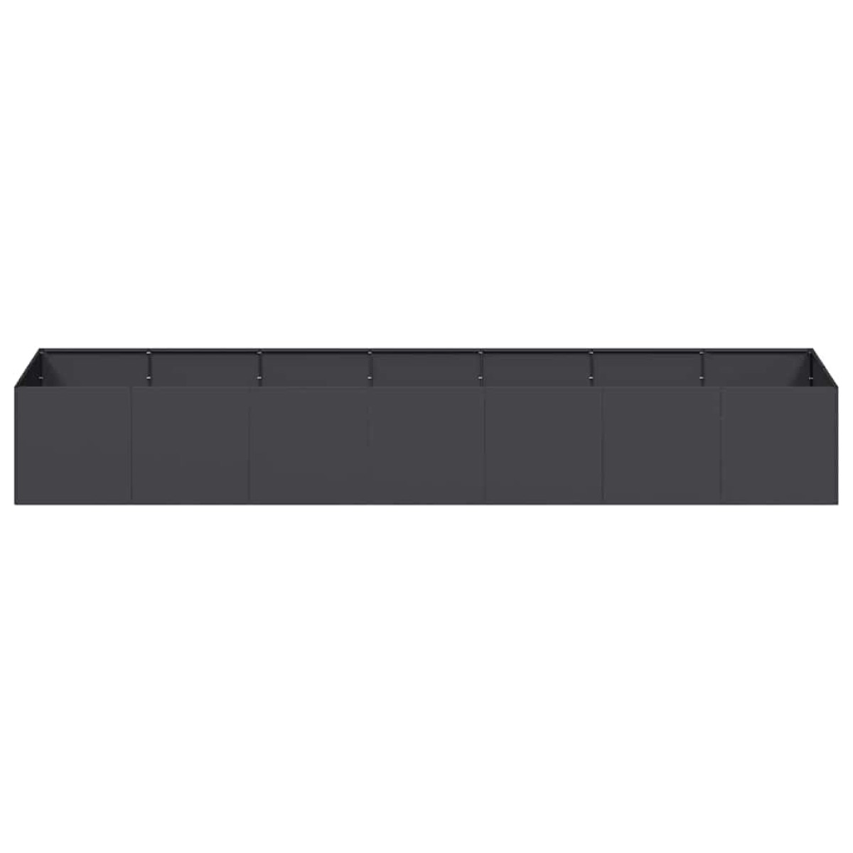 vidaXL Ζαρντινιέρα Μαύρη 280x80x40 εκ. από Χάλυβα