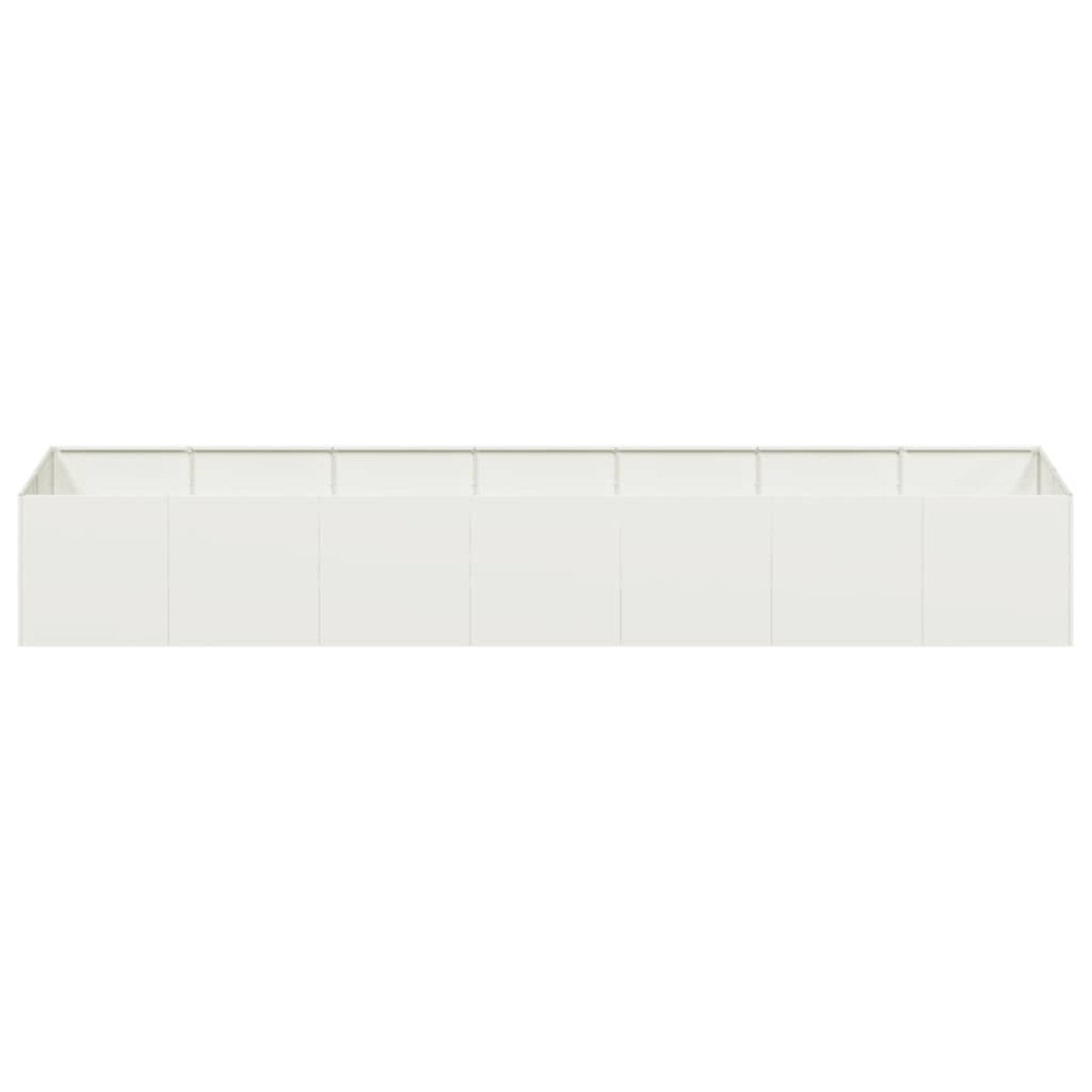 vidaXL Ζαρντινιέρα Λευκή 280x80x40 εκ. από Χάλυβα