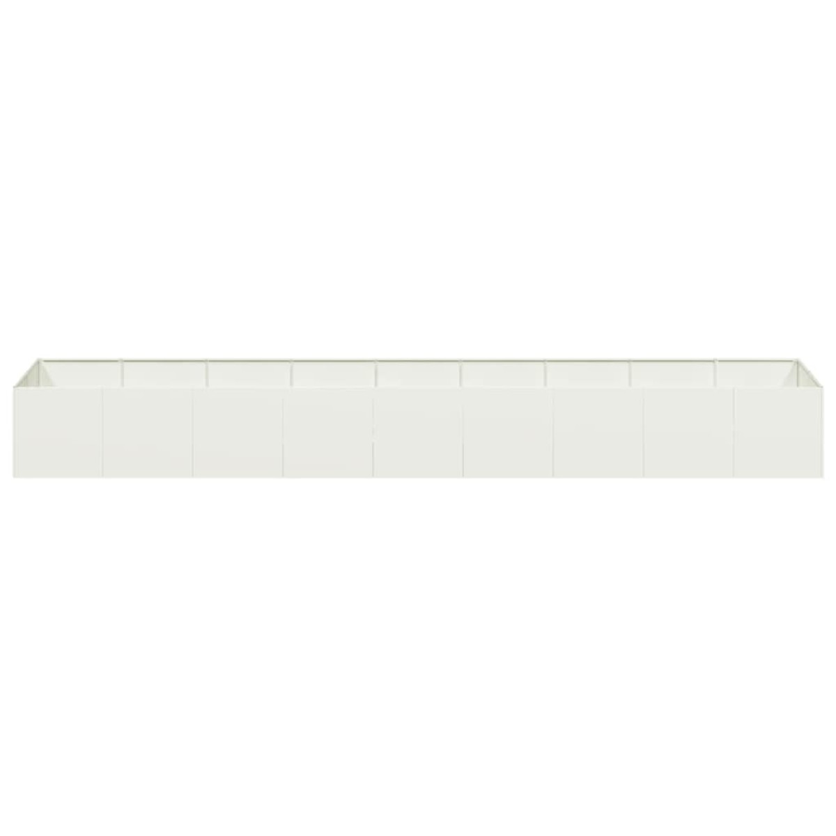 vidaXL Ζαρντινιέρα Λευκή 360x80x40 εκ. από Χάλυβα