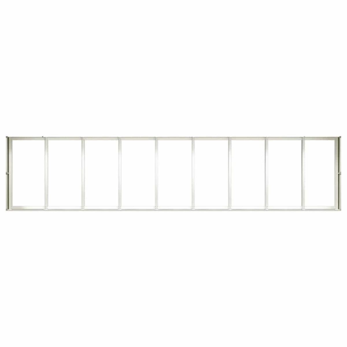 vidaXL Ζαρντινιέρα Λευκή 360x80x40 εκ. από Χάλυβα