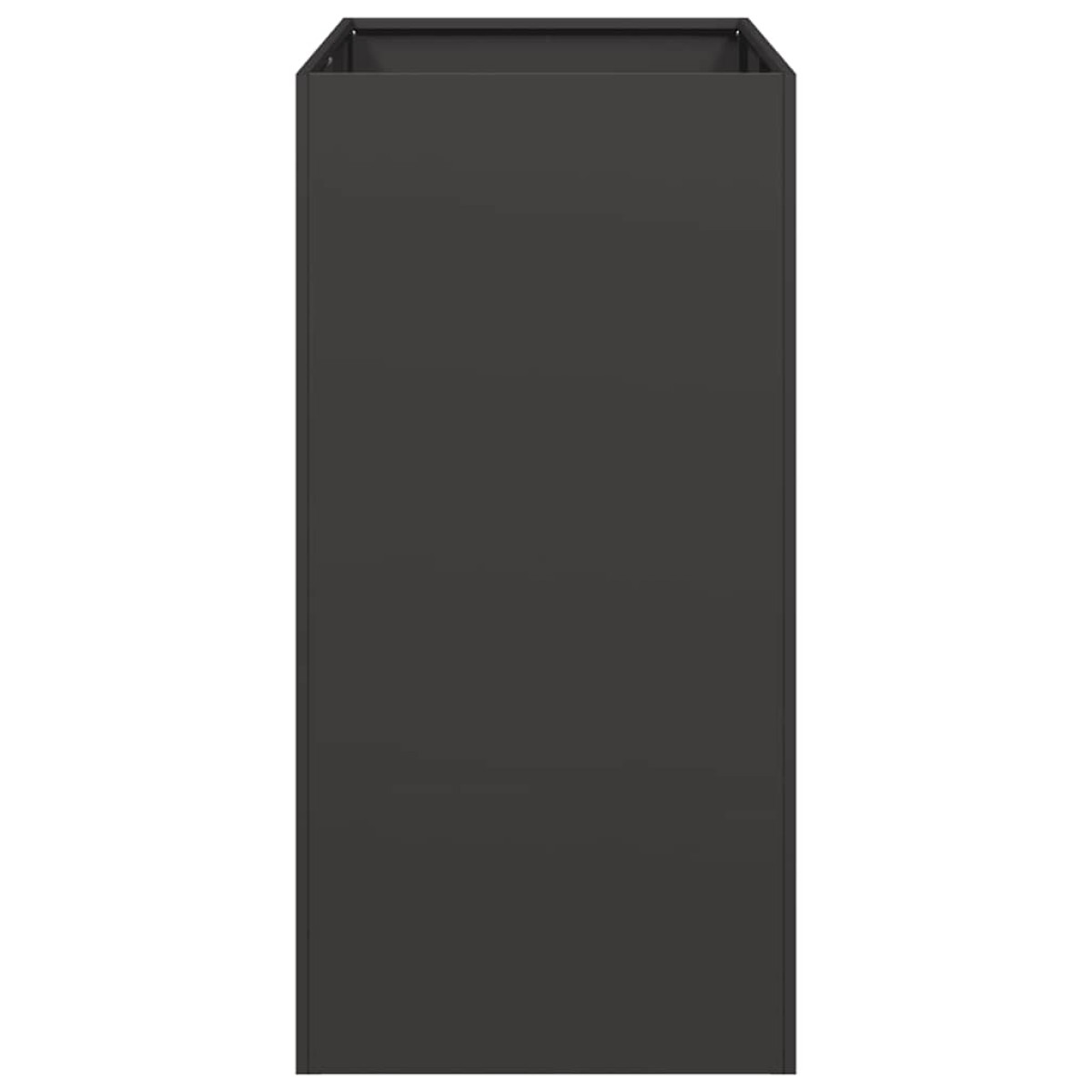 vidaXL Ζαρντινιέρα Μαύρη 40x80x80 εκ. από Χάλυβα