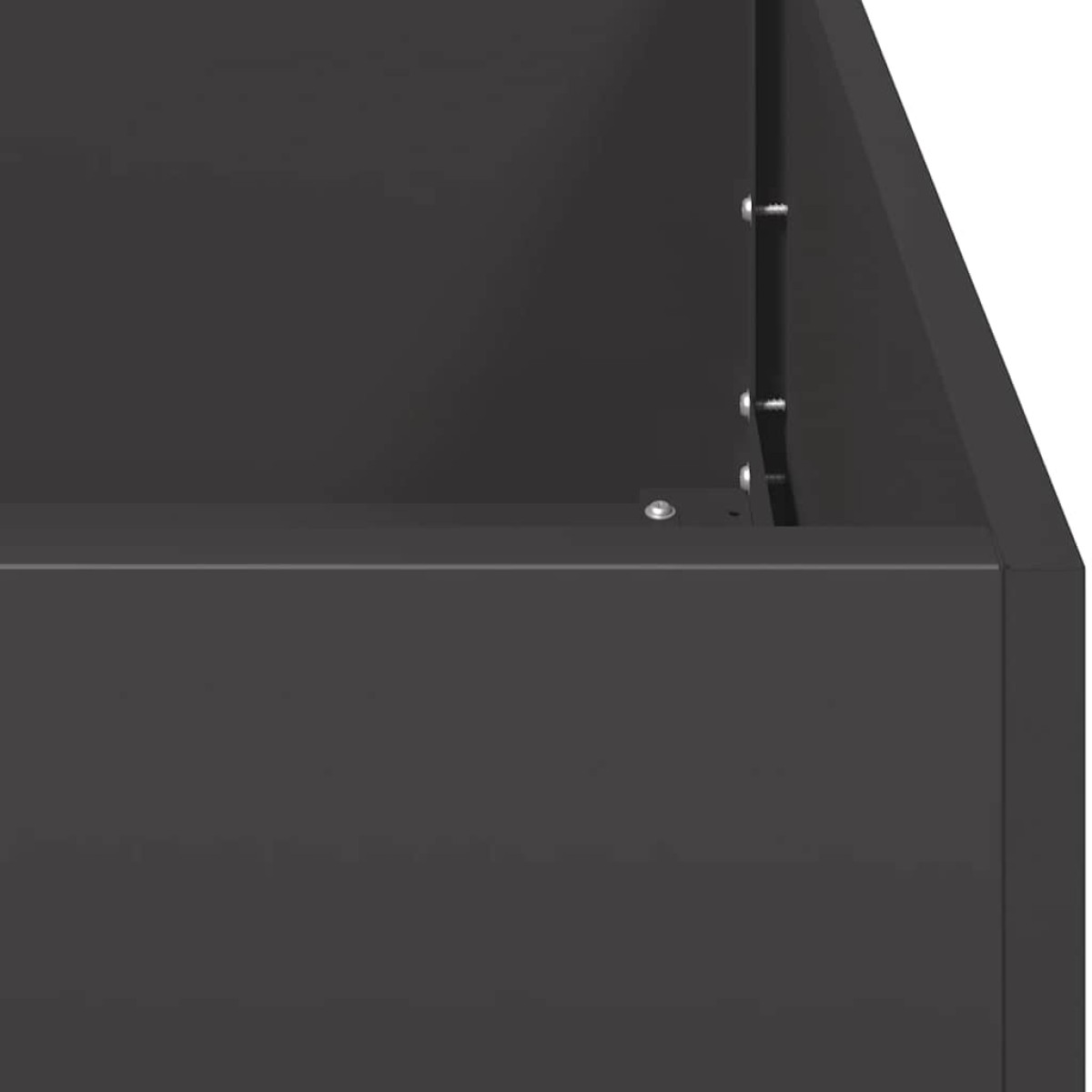 vidaXL Ζαρντινιέρα Μαύρη 40x80x80 εκ. από Χάλυβα