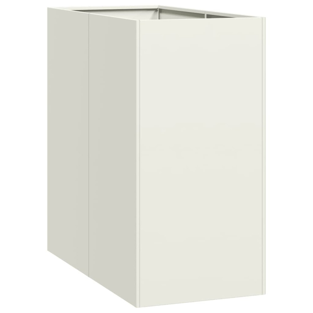 vidaXL Ζαρντινιέρα Λευκή 40x80x80 εκ. από Χάλυβα