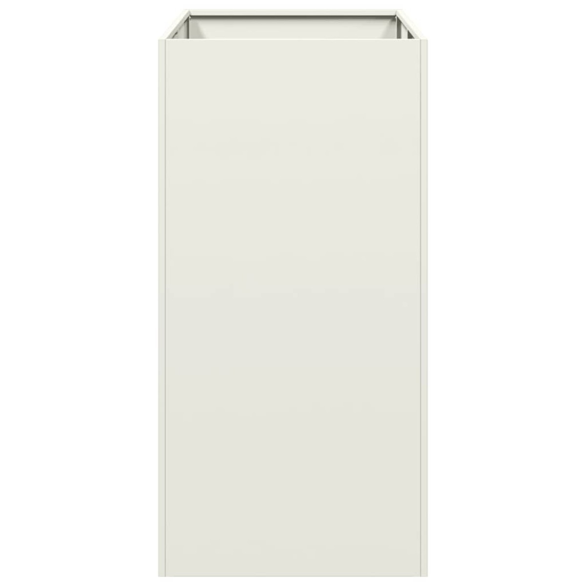vidaXL Ζαρντινιέρα Λευκή 40x80x80 εκ. από Χάλυβα