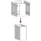 vidaXL Ζαρντινιέρα Λευκή 40x80x80 εκ. από Χάλυβα