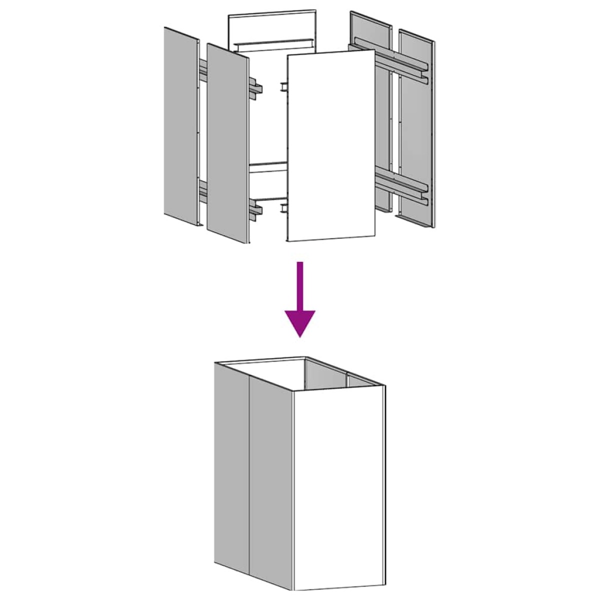 vidaXL Ζαρντινιέρα 40x80x80 εκ. από Ανοξείδωτο Ατσάλι
