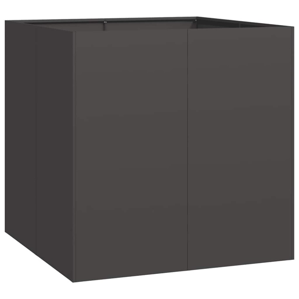 vidaXL Ζαρντινιέρα Μαύρη 80x80x80 εκ. από Χάλυβα
