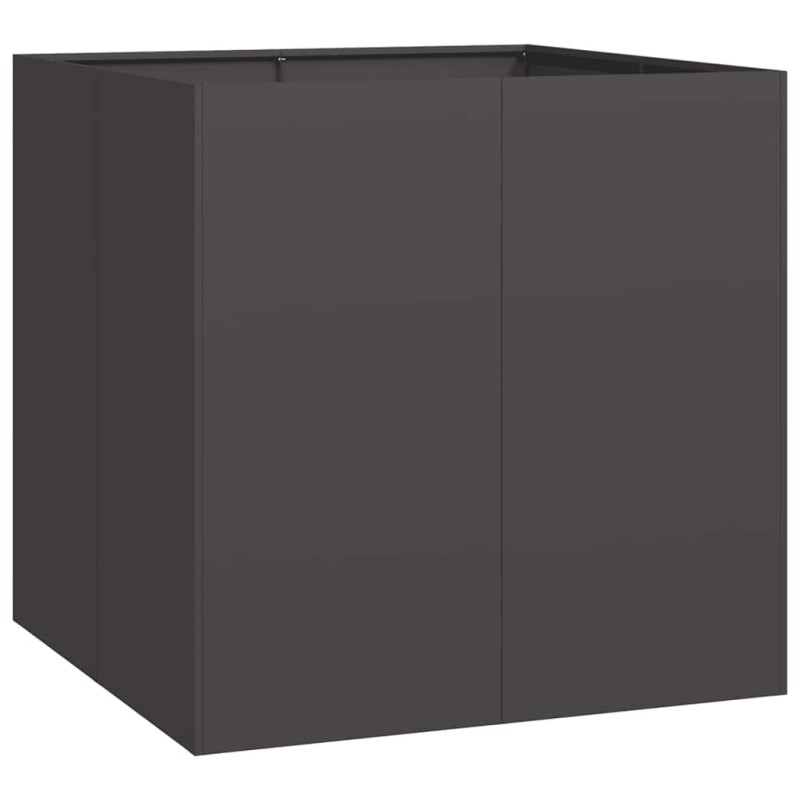 vidaXL Ζαρντινιέρα Μαύρη 80x80x80 εκ. από Χάλυβα