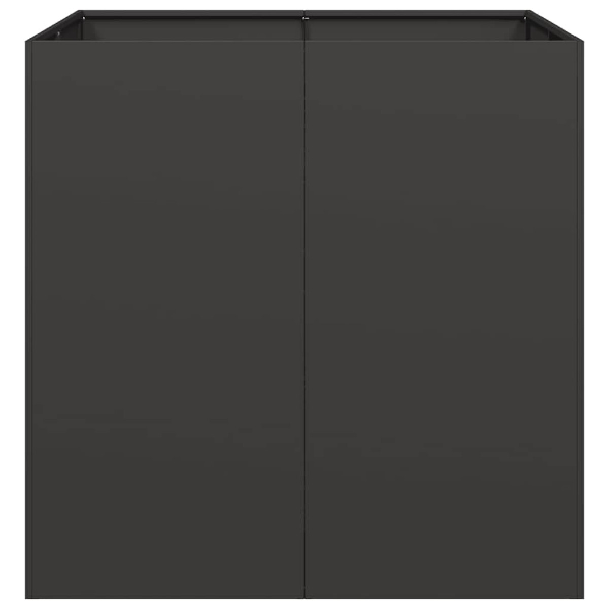 vidaXL Ζαρντινιέρα Μαύρη 80x80x80 εκ. από Χάλυβα