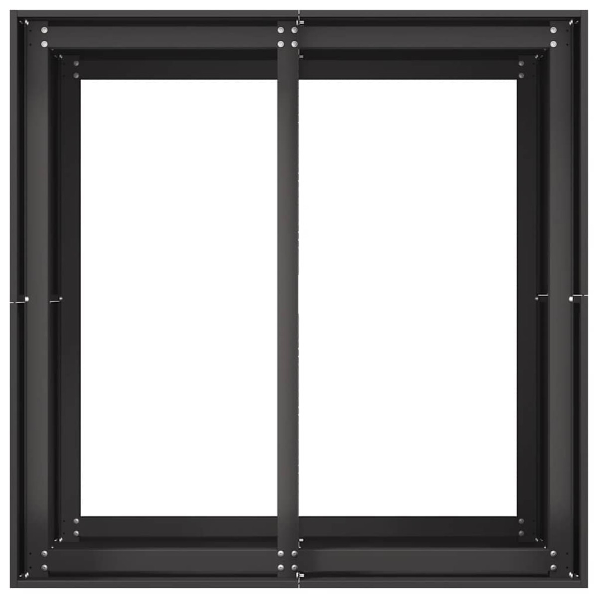 vidaXL Ζαρντινιέρα Μαύρη 80x80x80 εκ. από Χάλυβα