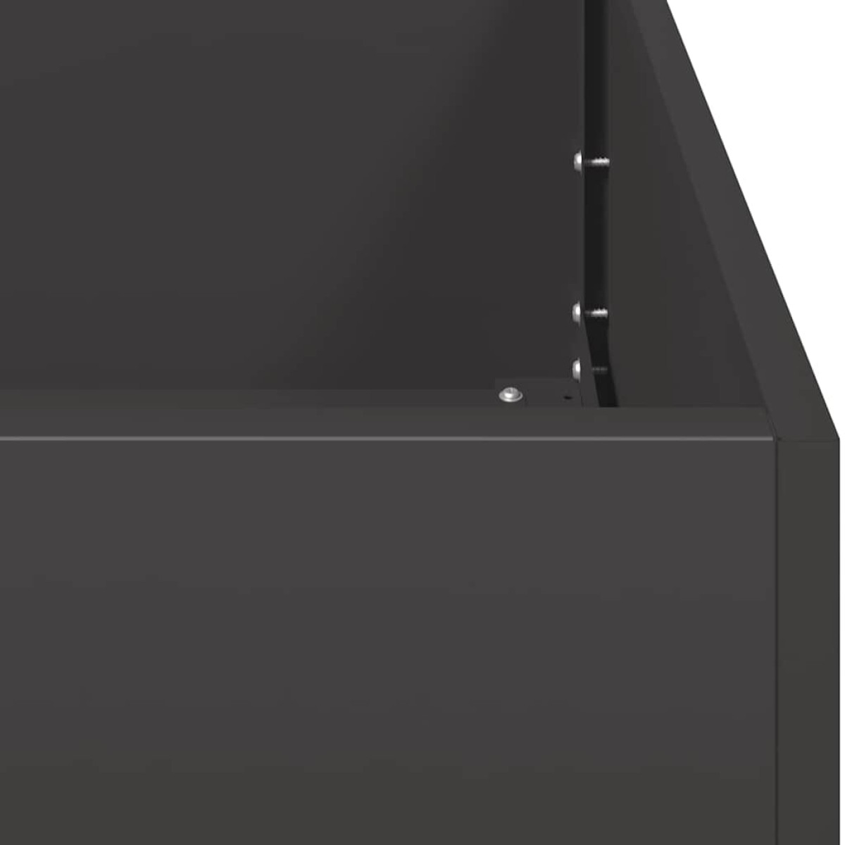 vidaXL Ζαρντινιέρα Μαύρη 80x80x80 εκ. από Χάλυβα