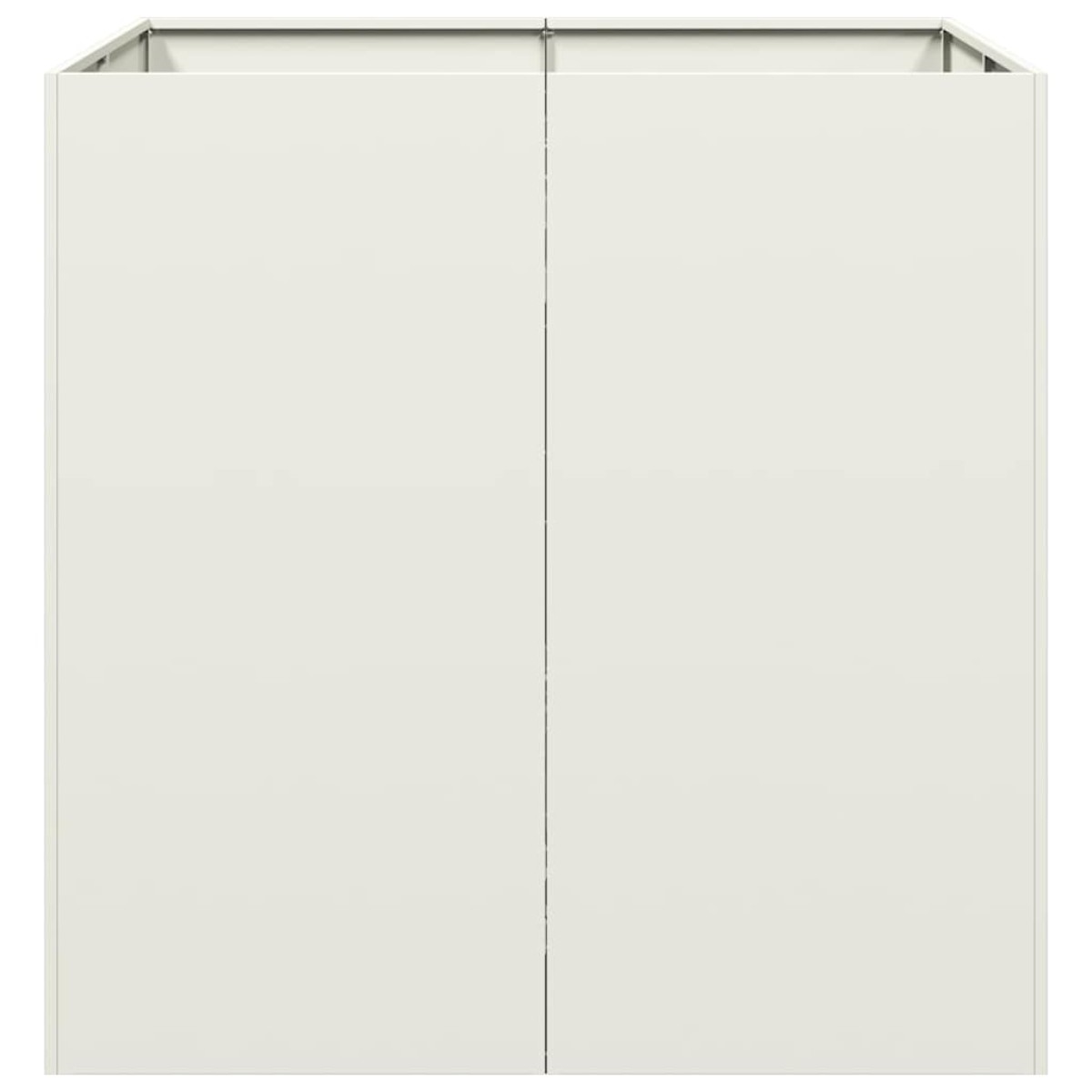 vidaXL Ζαρντινιέρα Λευκή 80x80x80 εκ. από Χάλυβα