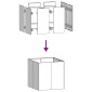 vidaXL Ζαρντινιέρα Λευκή 80x80x80 εκ. από Χάλυβα